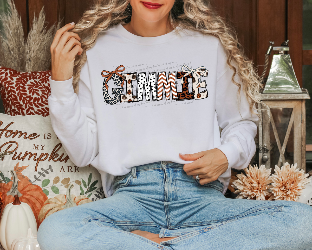 Gimmie Pumpkin Leopard Polka Dots 61867 DTF transfer