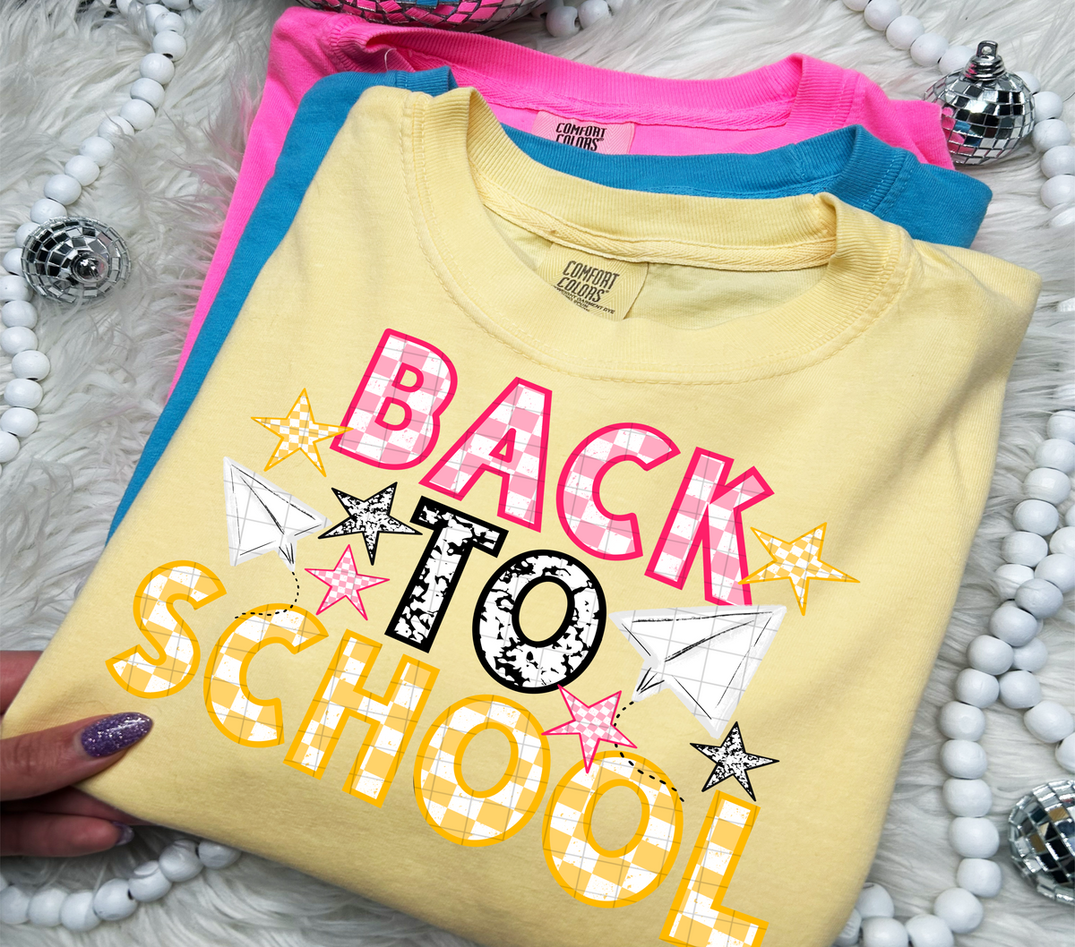 Back to school pink (Linda) DTF Transfer