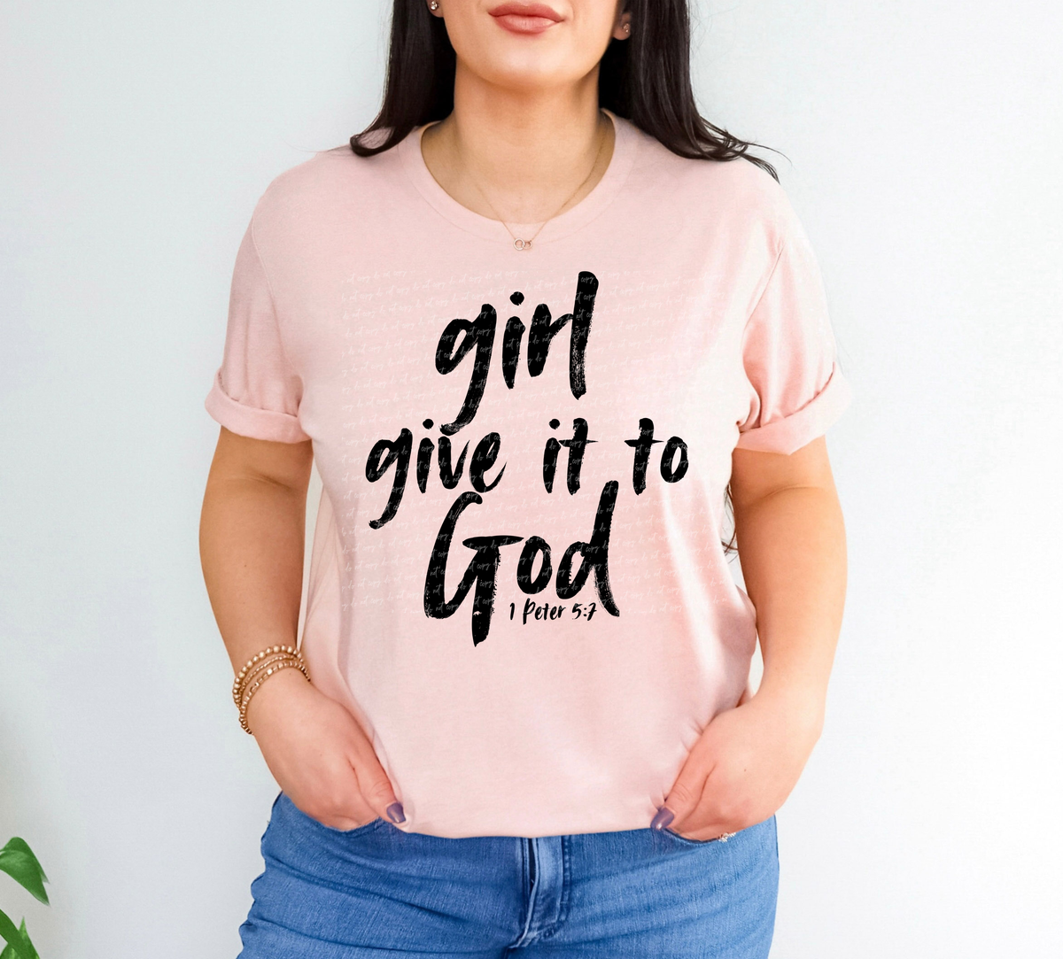 Girl Give It To God Black 110118 DTF transfer