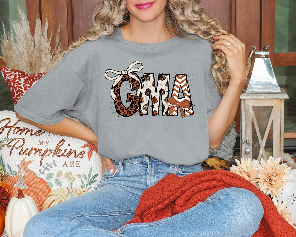 GMA Pumpkin Leopard Polka Dots 61871 DTF transfer