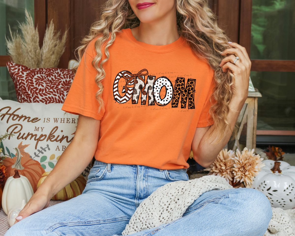 GMOM Pumpkin Leopard Polka Dots 61872 DTF transfer
