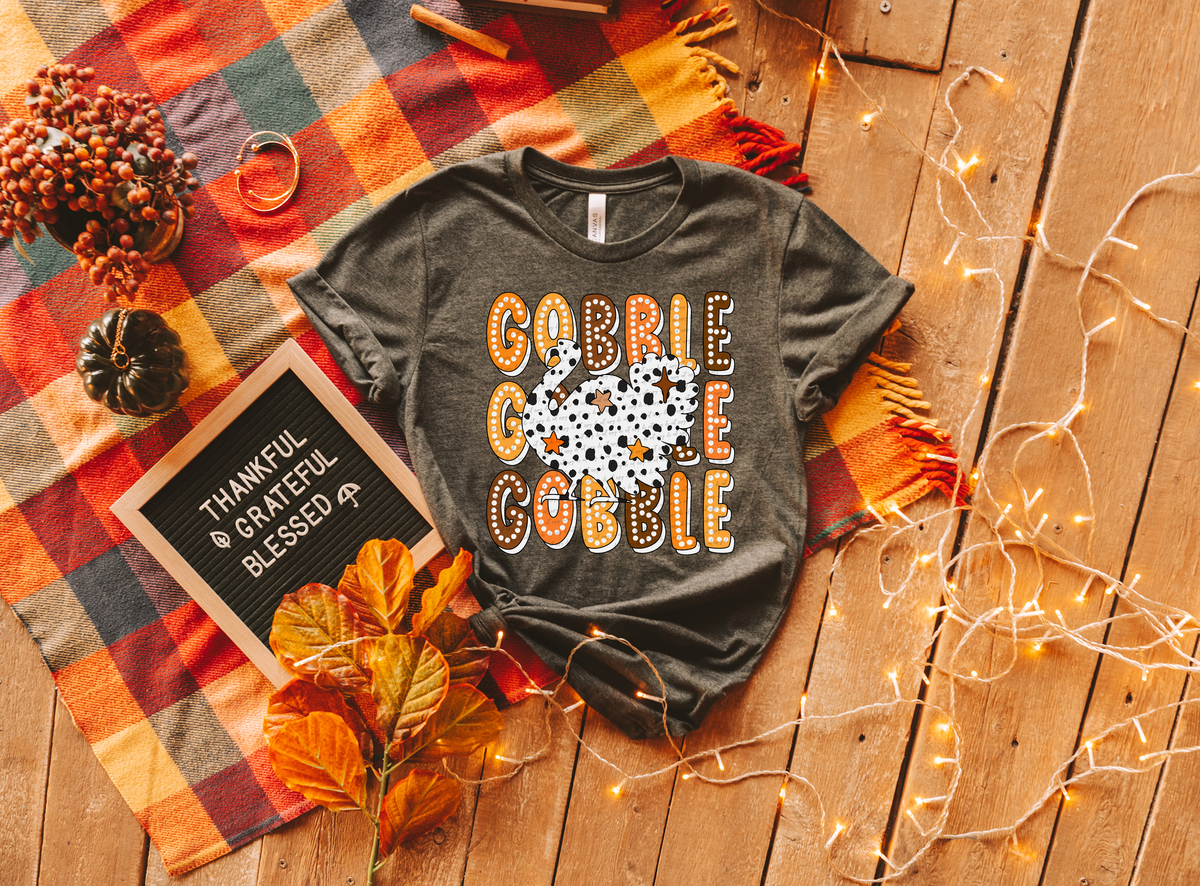 Gobble Stacked Dalmatian Turkey Dots With 59878 DTF Transfer