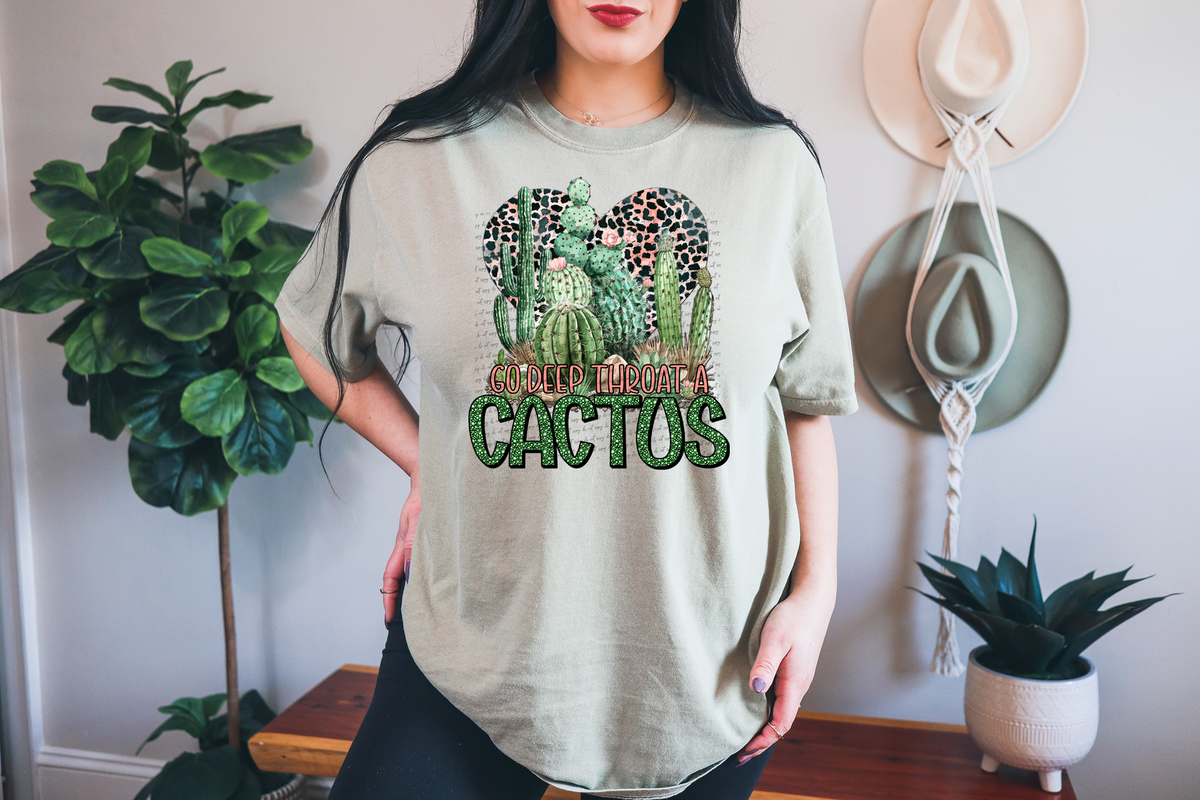 Go Deep Throat A Cactus Heart 42495 DTF transfer