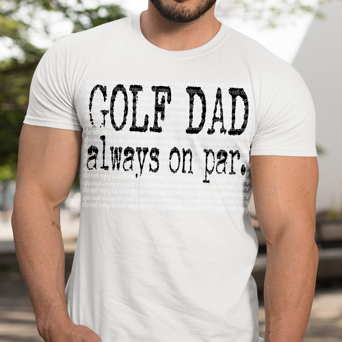Golf Dad always on par typography (TTD) 102993 DTF transfer