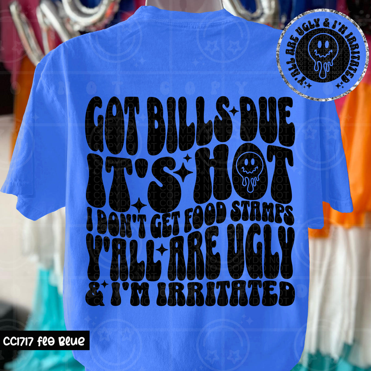 Y'all are ugly & i'm irritated BACK (HW) 105031 DTF transfer