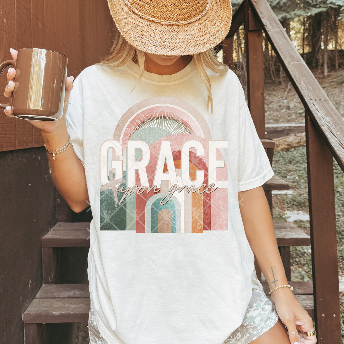Grace upon grace rainbow (TTD) DTF Transfer