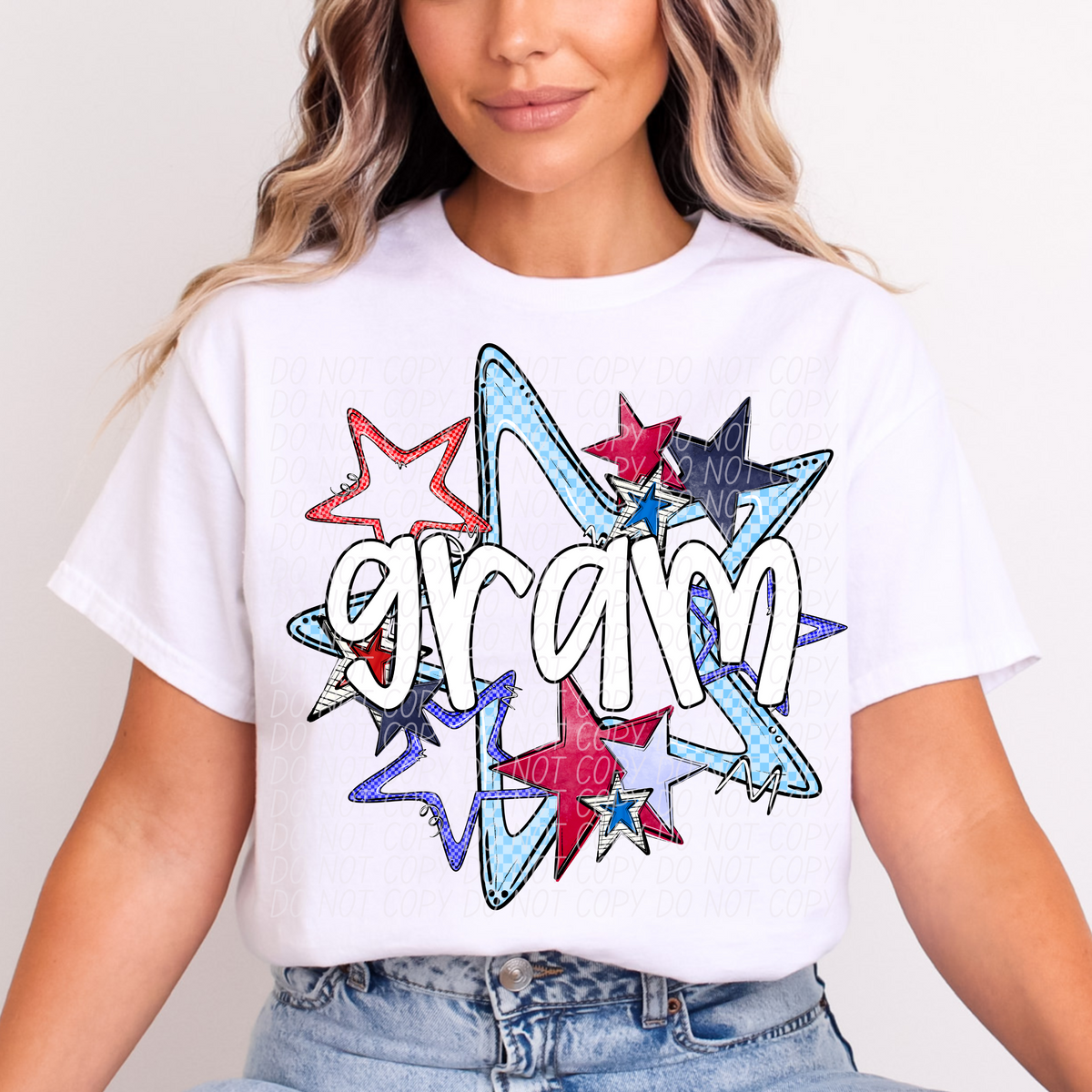GRAM fourth of July stars (CITY) DTF transfer