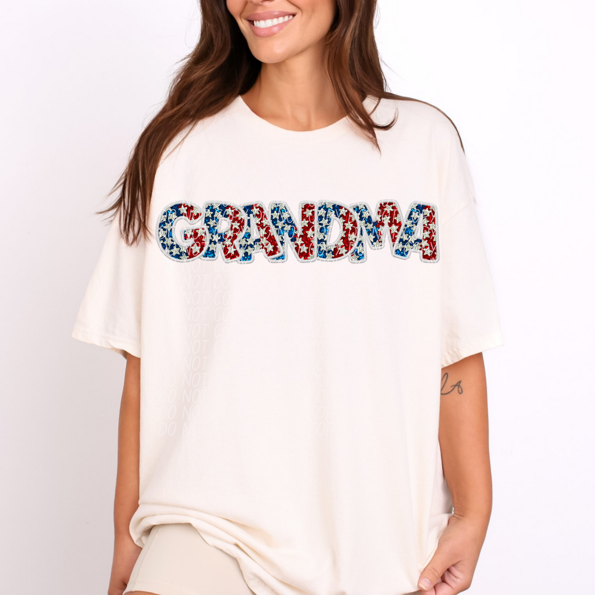 Grandma Glitter Stars (CITY) DTF transfer