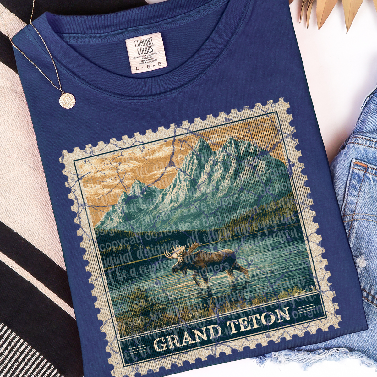 Grand Teton stamp (TTD) DTF transfer
