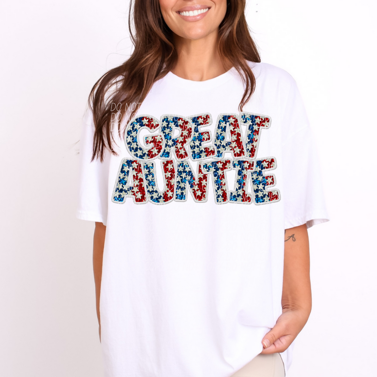 Great Auntie Glitter Stars (CITY) DTF transfer