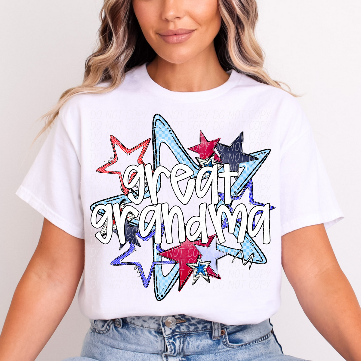 GREAT GRANDMA fourth of July stars (CITY) DTF transfer