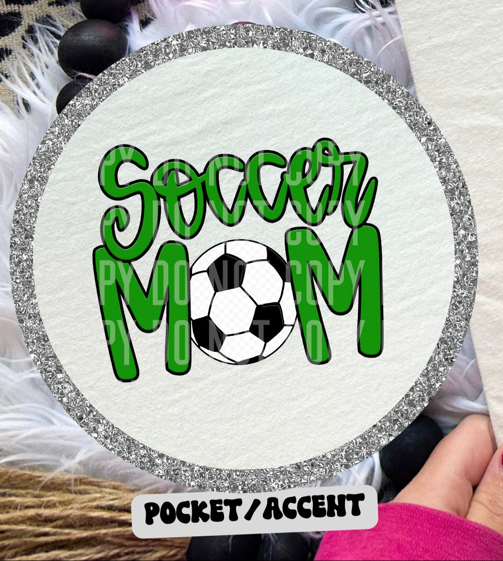 Soccer Mom Green POCKET (Caplinger) DTF transfer