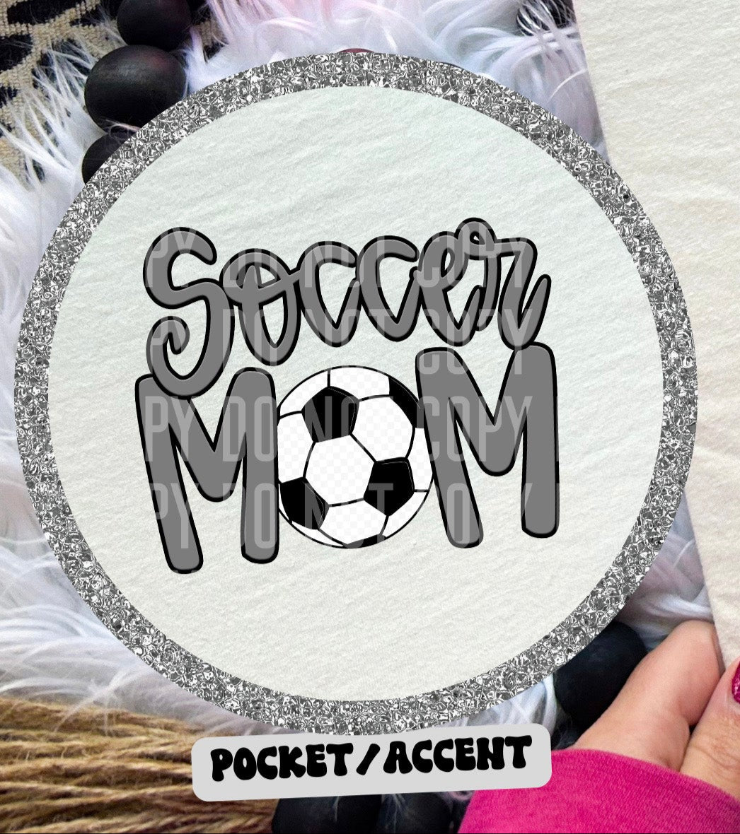 Soccer Mom Grey POCKET (Caplinger) DTF transfer