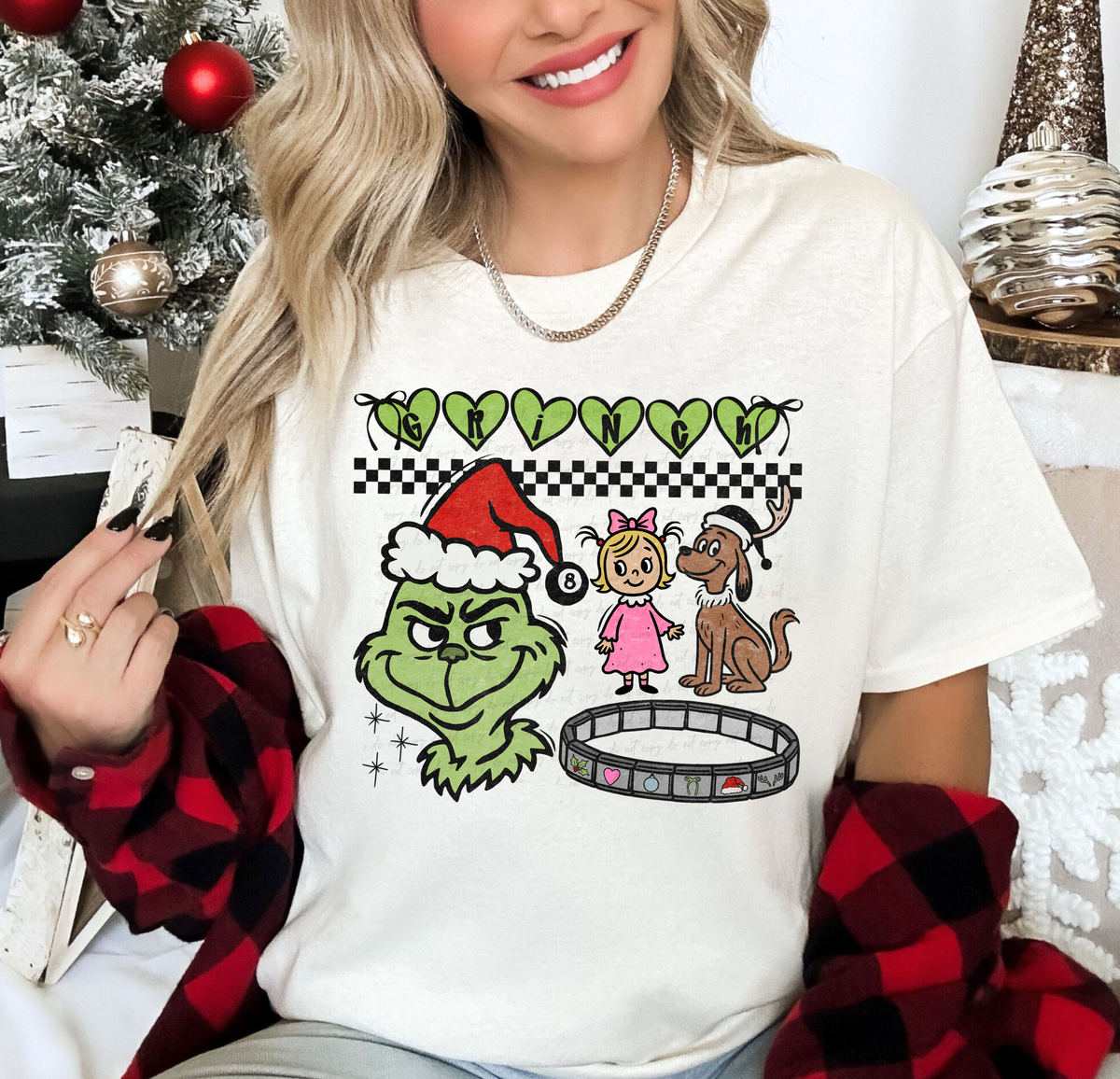 Grinch Christmas Hat 108714 DTF transfer