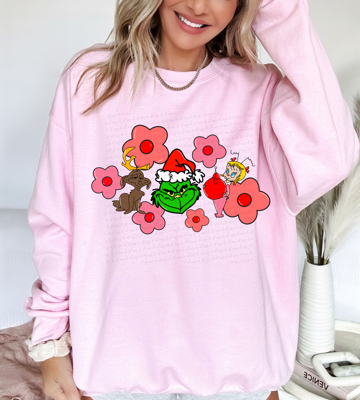 Grinch All Pink Floral 108716 DTF transfer