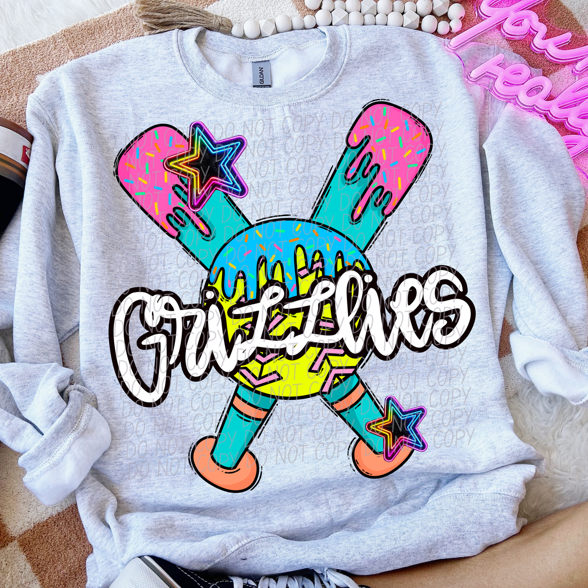 Dripping softball Grizzlies (CITY) DTF transfer