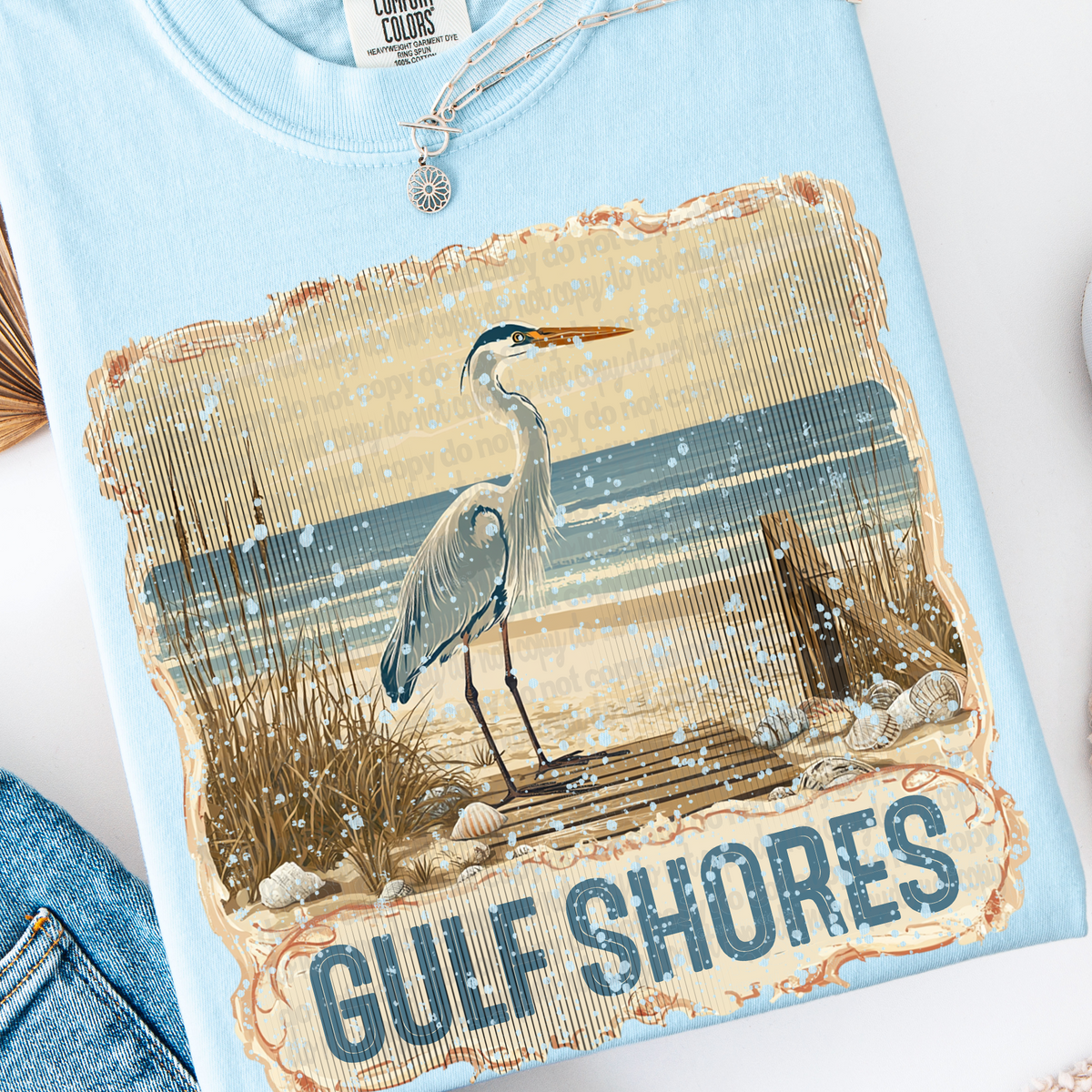 Gulf Shores stamp (TTD) 100536 DTF transfer
