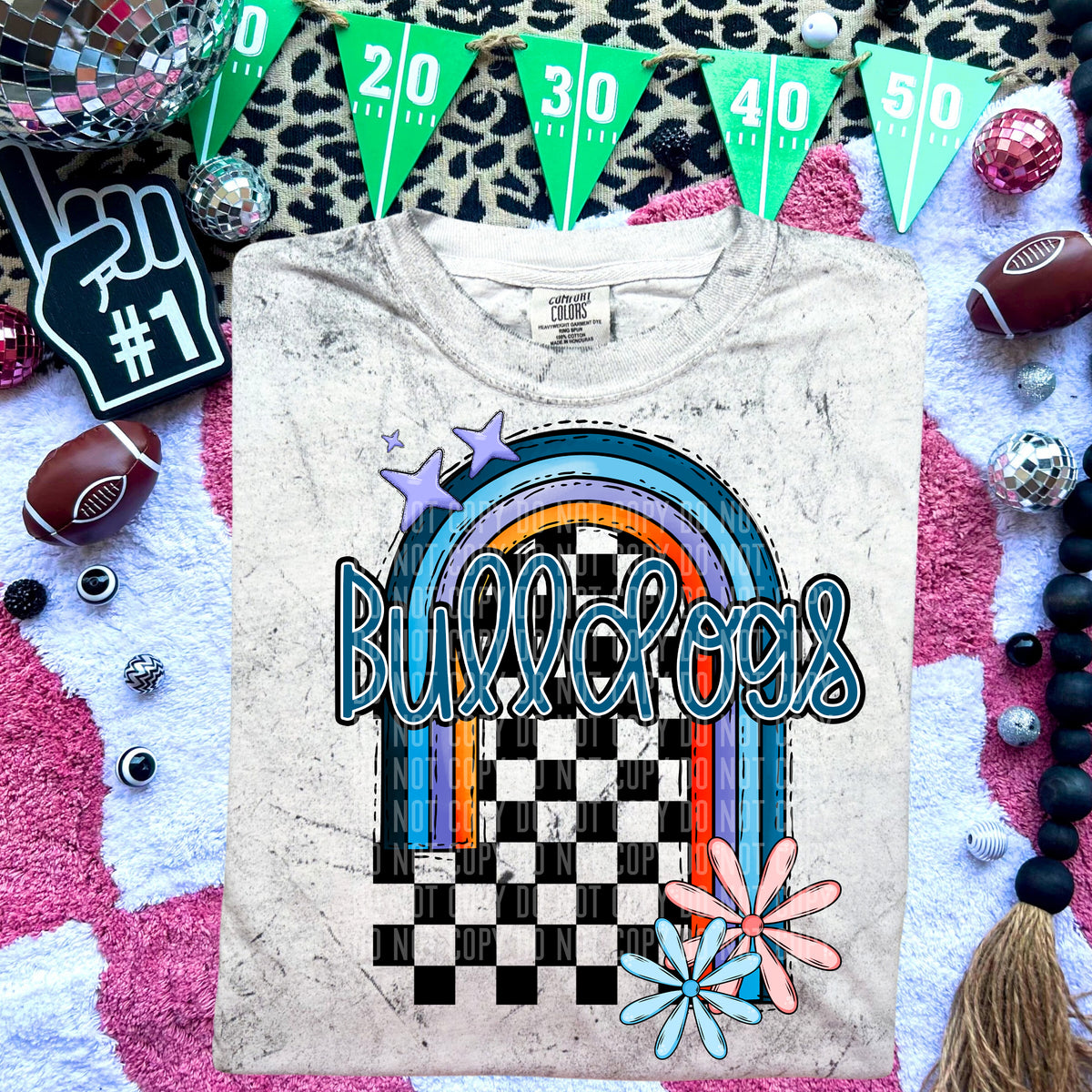 Bulldogs Half Rainbow 54653 DTF transfer