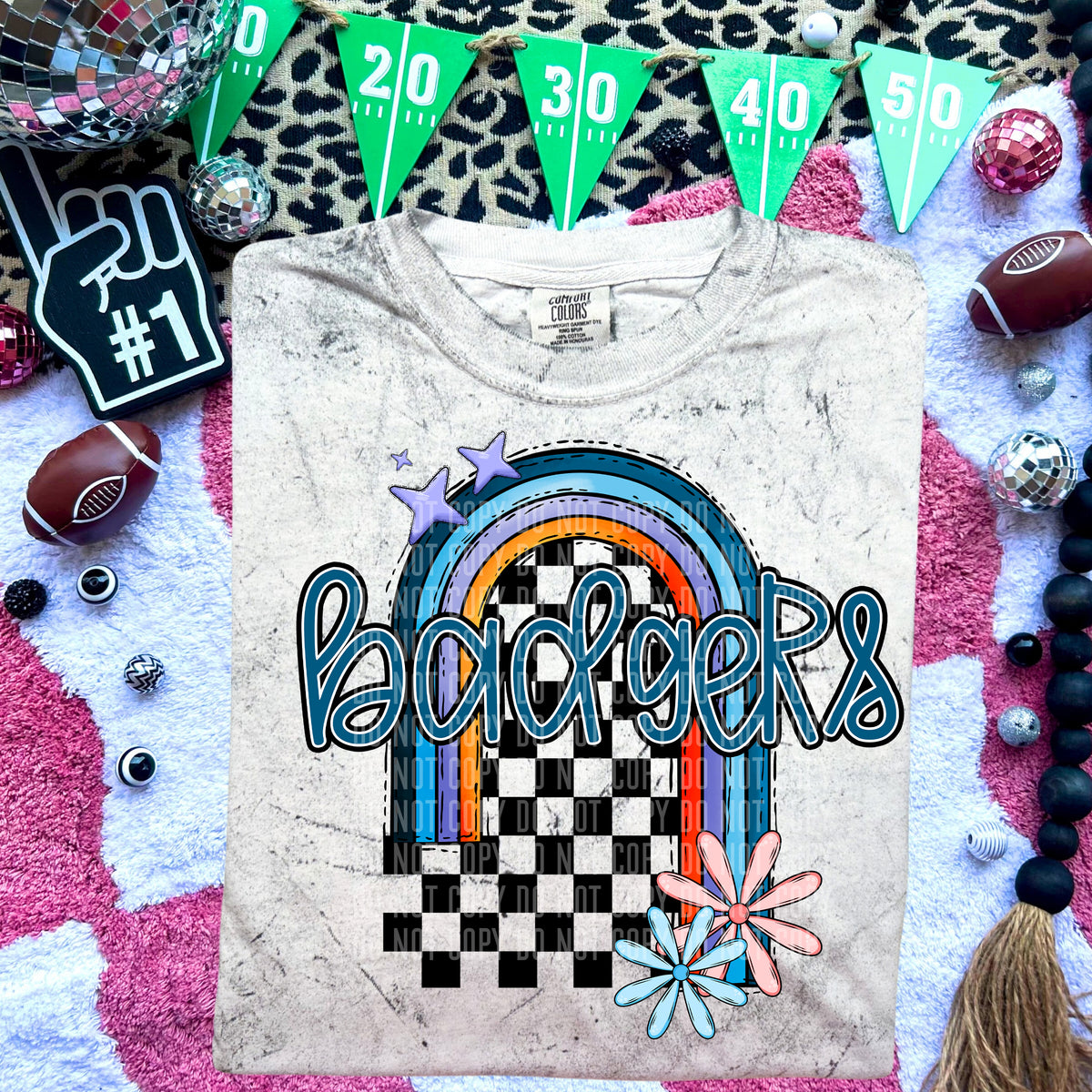 Badgers Half Rainbow 54641 DTF transfer