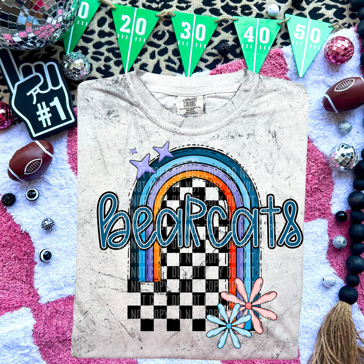 Bearcats Half Rainbow 54642 DTF transfer