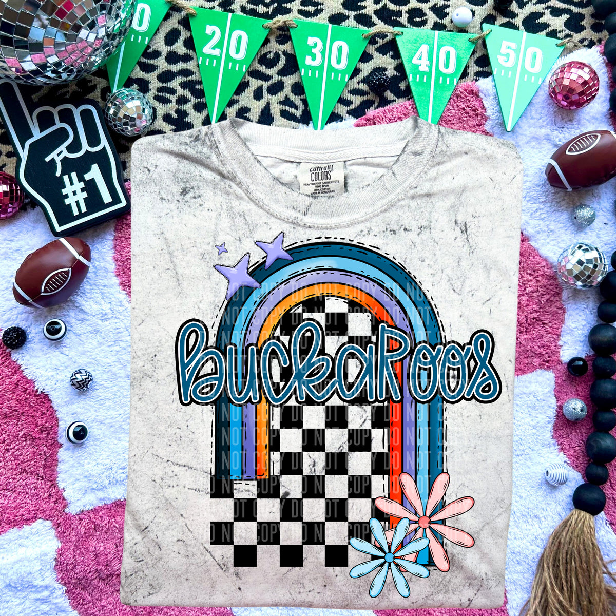 Buckaroos Half Rainbow 54651 DTF transfer