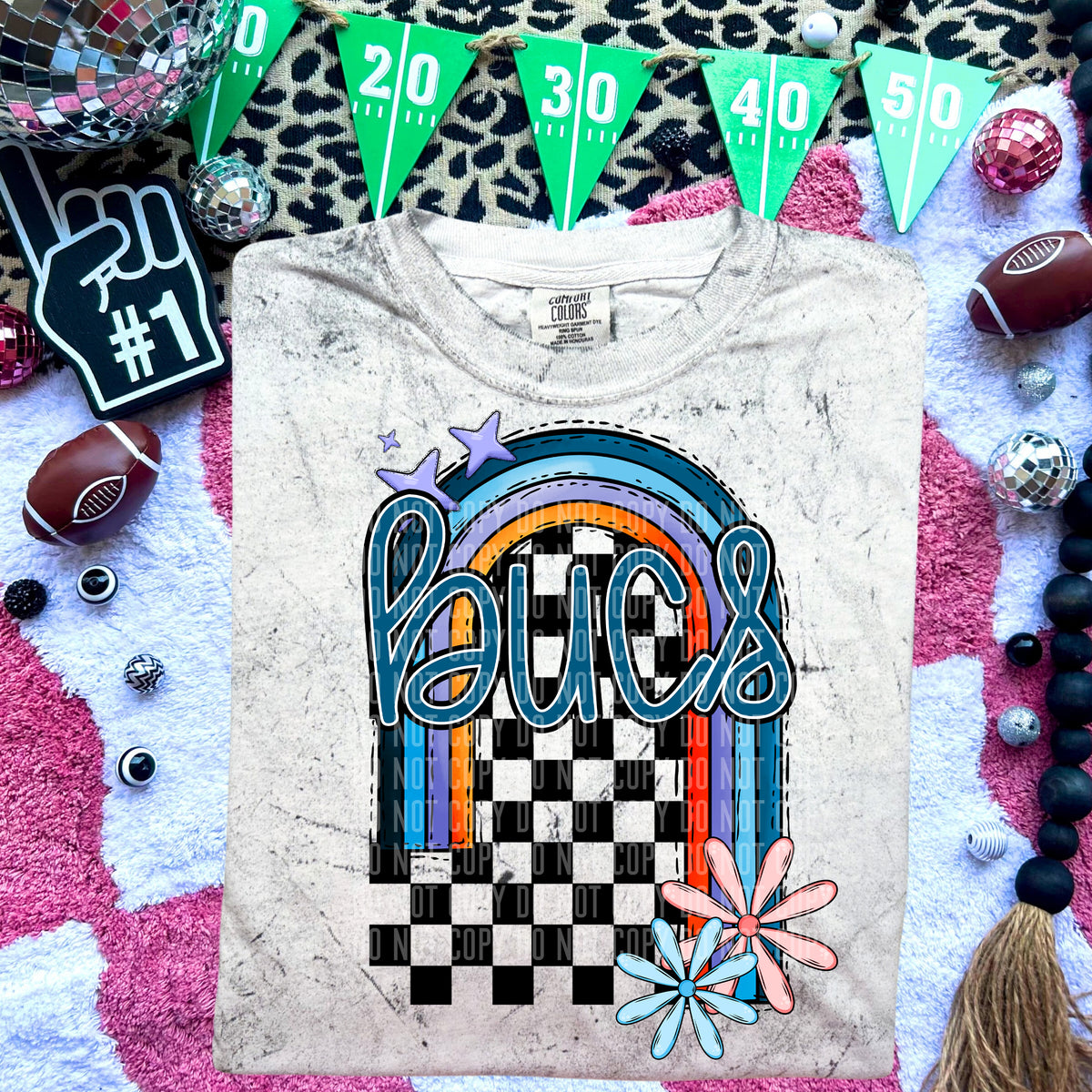 Bucs Half Rainbow 54652 DTF transfer