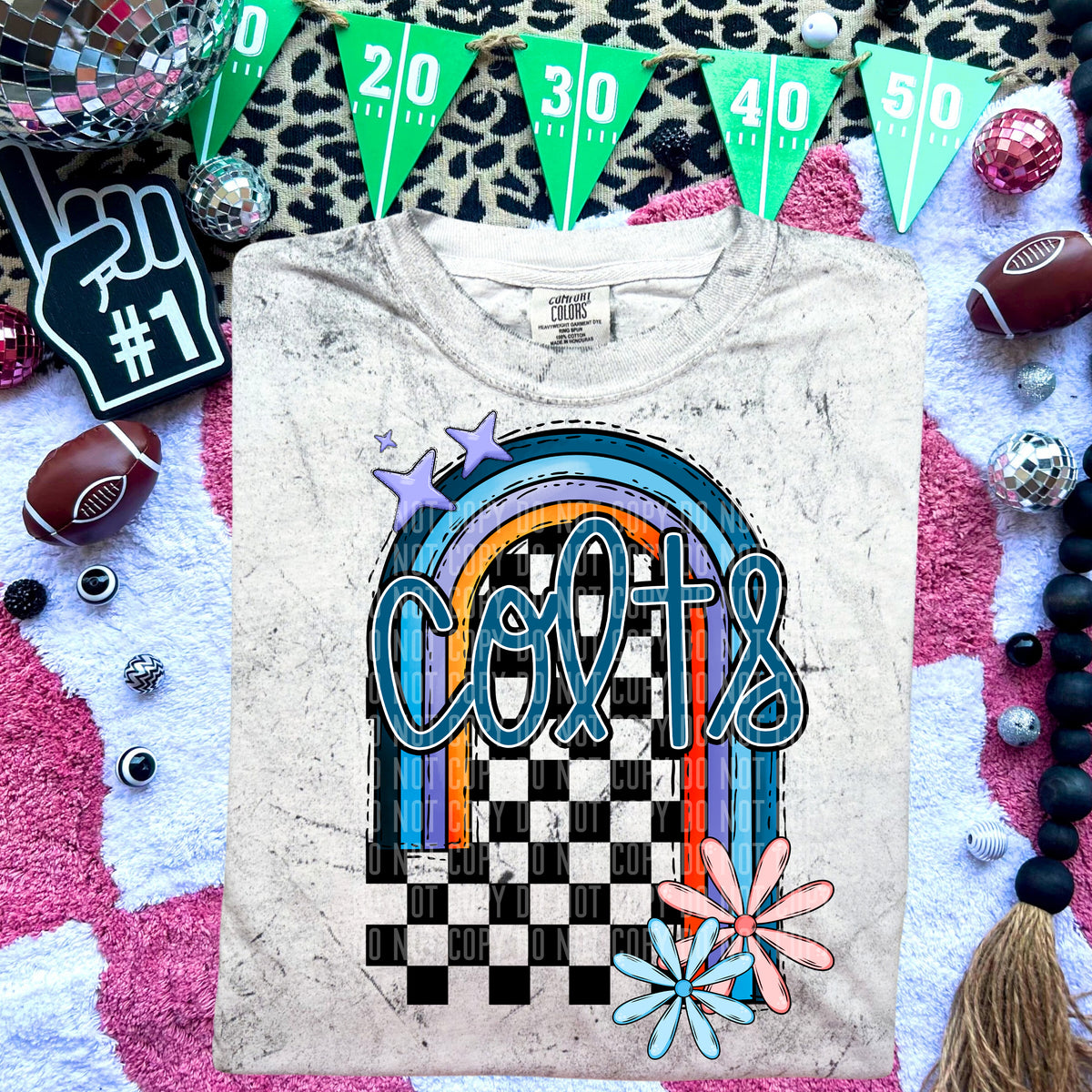 Colts Half Rainbow 54658 DTF transfer