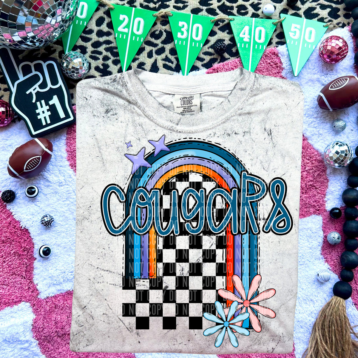 Cougars Half Rainbow 54662 DTF transfer