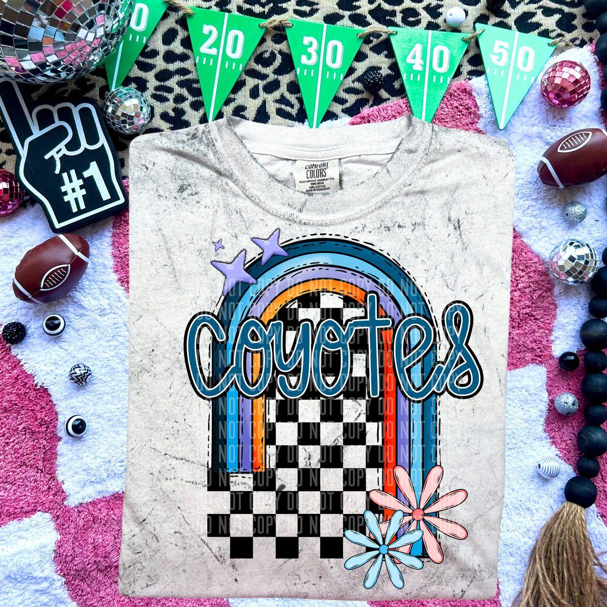Coyotes Half Rainbow 54665 DTF transfer