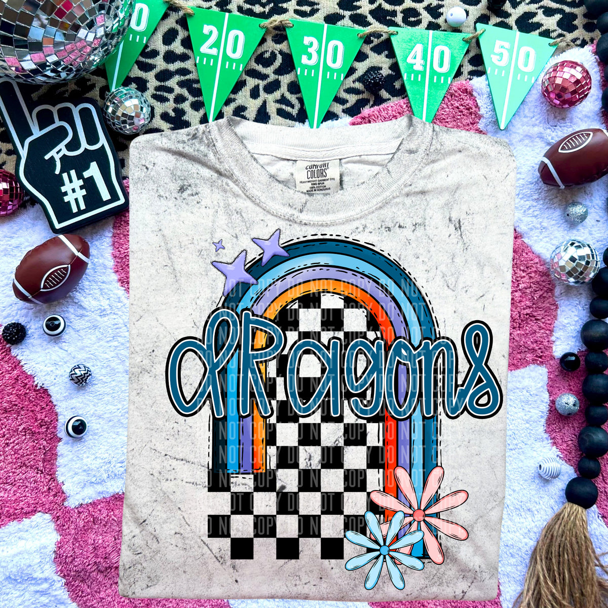 Dragons Half Rainbow 54670 DTF transfer