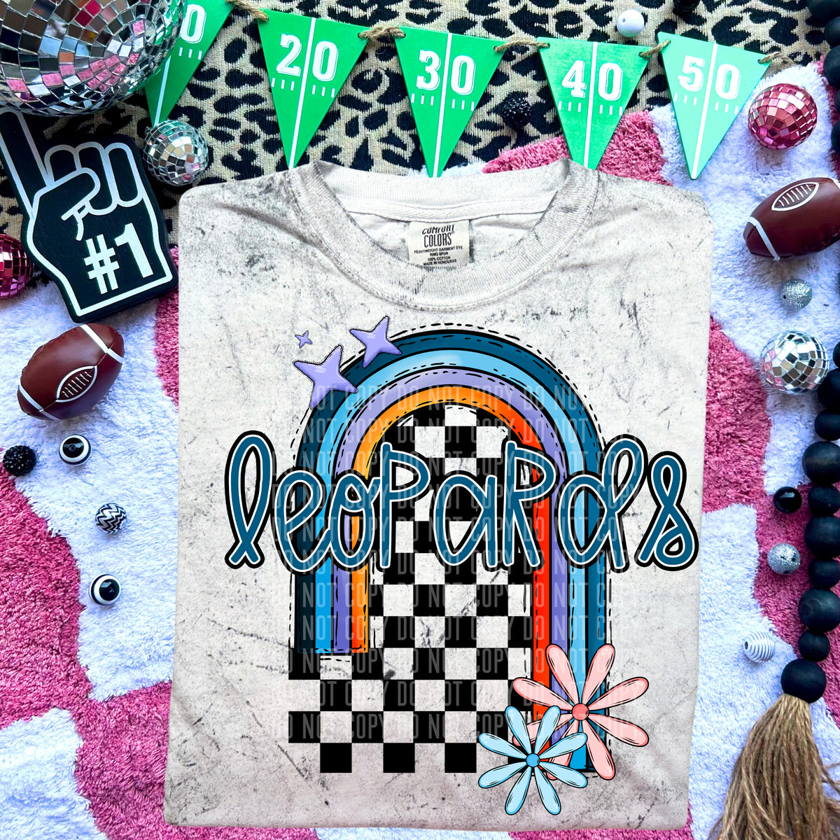 Leopards Half Rainbow 54697 DTF transfer