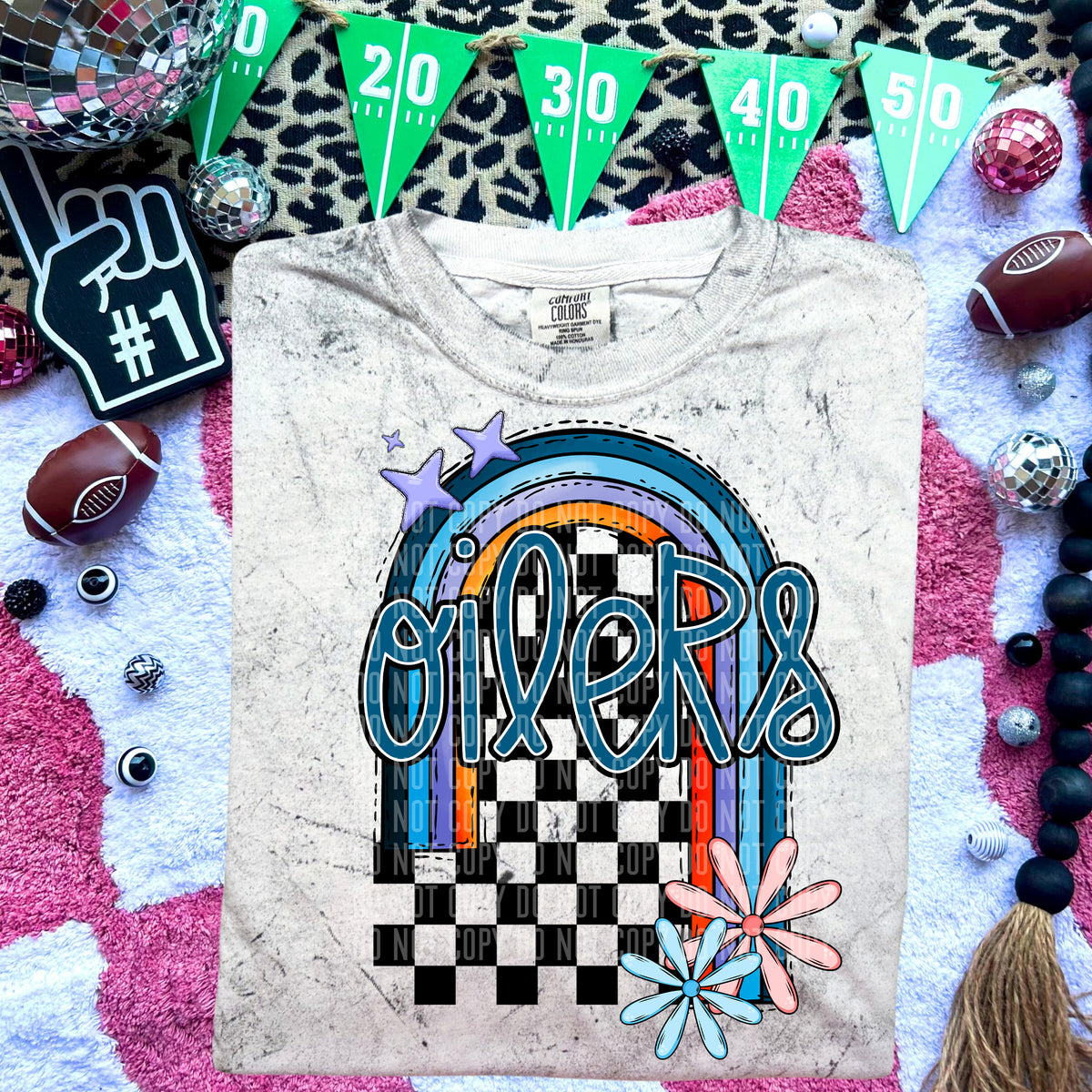 Oilers Half Rainbow 54706 DTF transfer