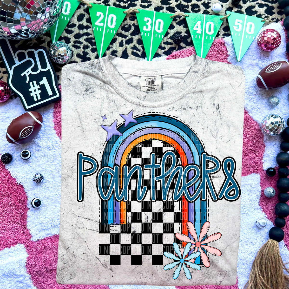Panthers Half Rainbow 54708 DTF transfer