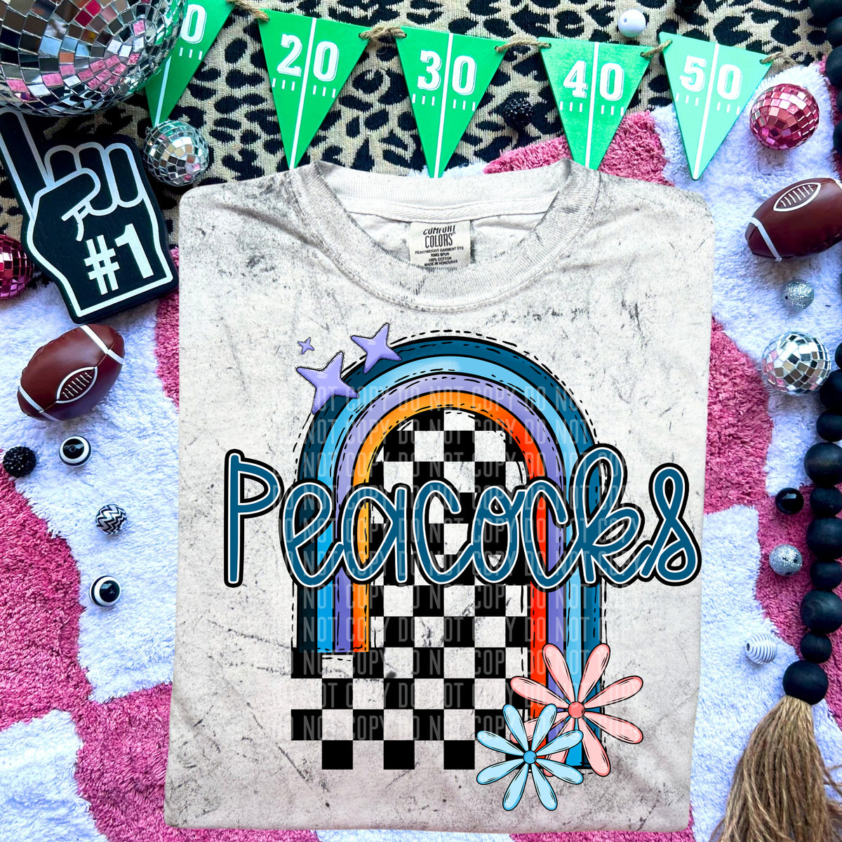 Peacocks Half Rainbow 54710 DTF transfer