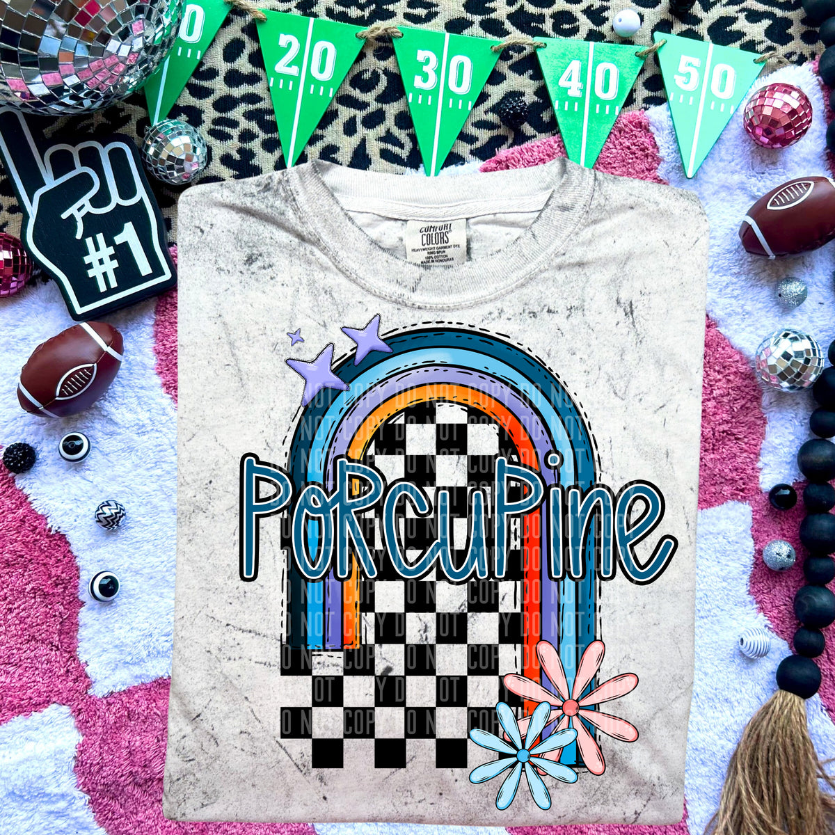 Porcupine Half Rainbow 54716 DTF transfer