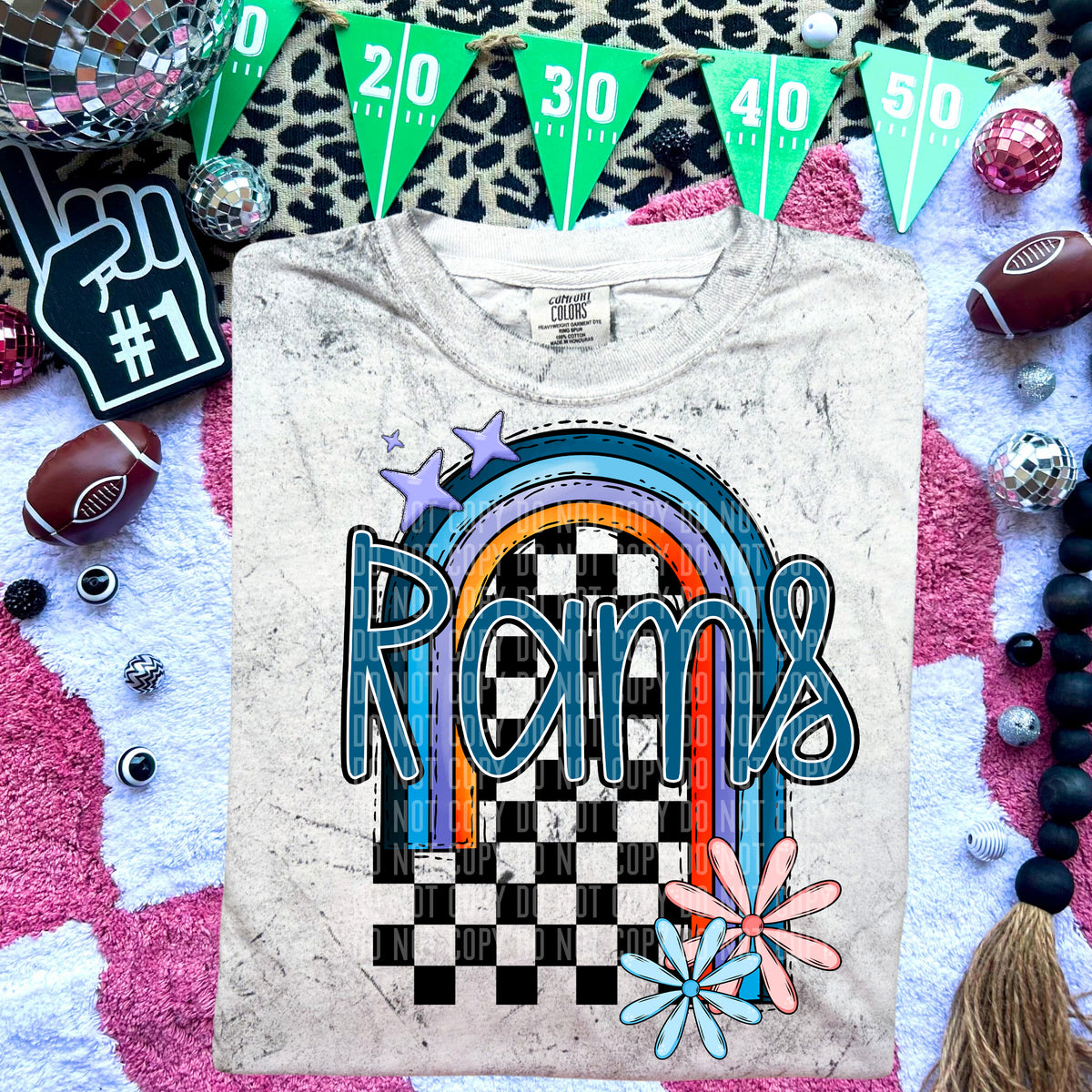 Rams Half Rainbow 54722 DTF transfer