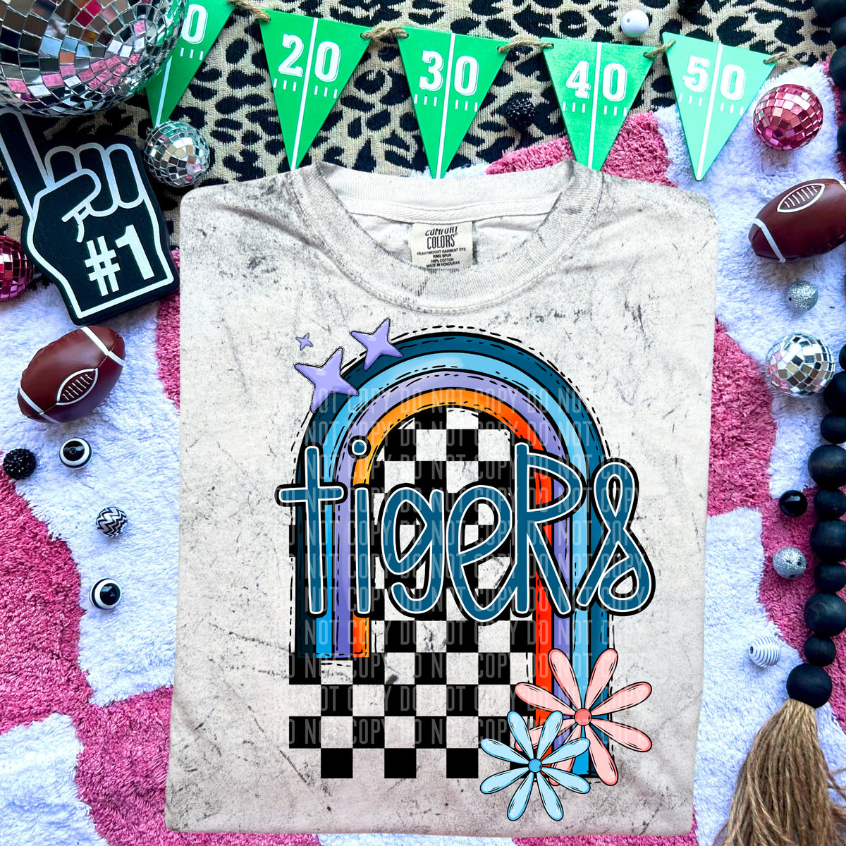 Tigers Half Rainbow 54745 DTF transfer