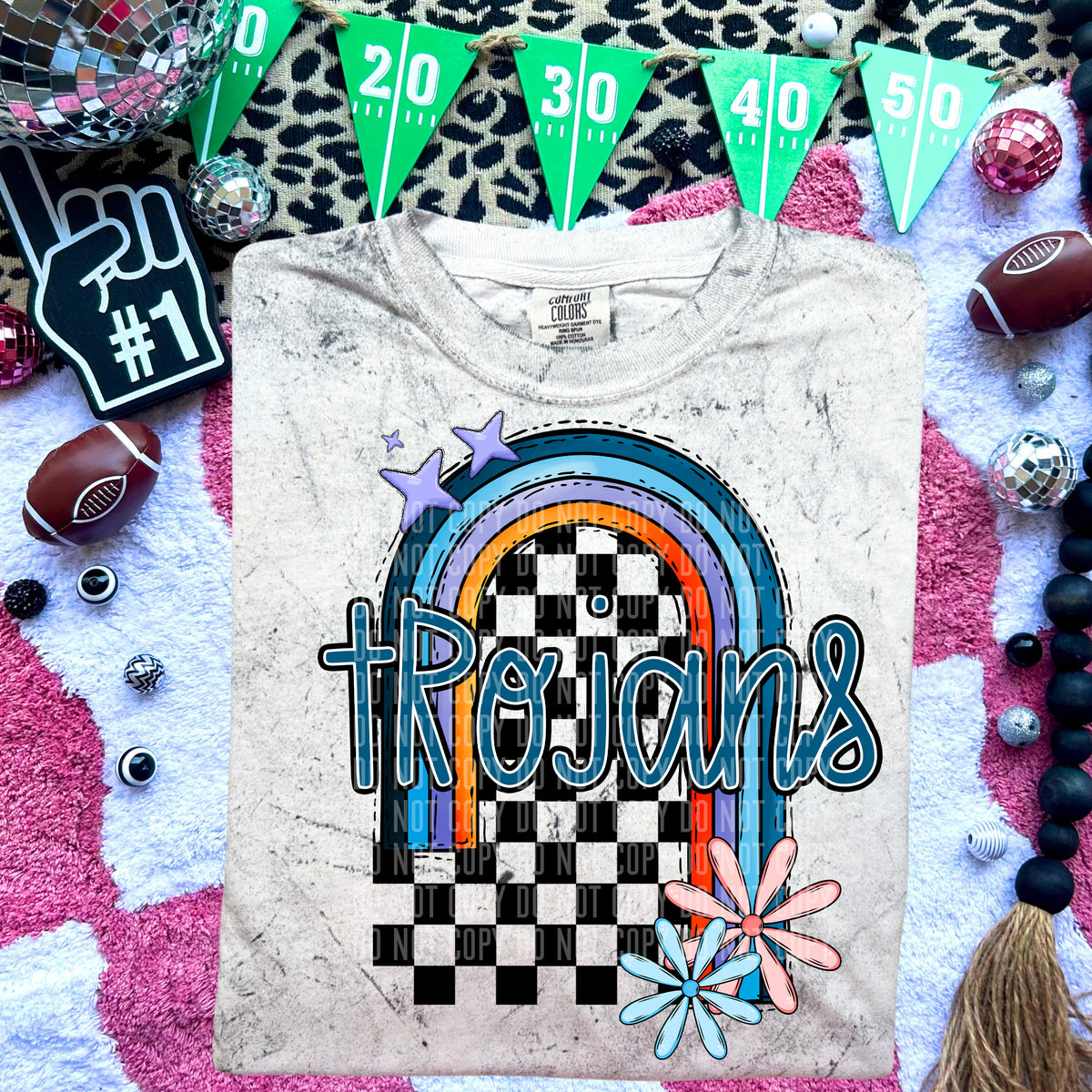 Trojans Half Rainbow 54749 DTF transfer