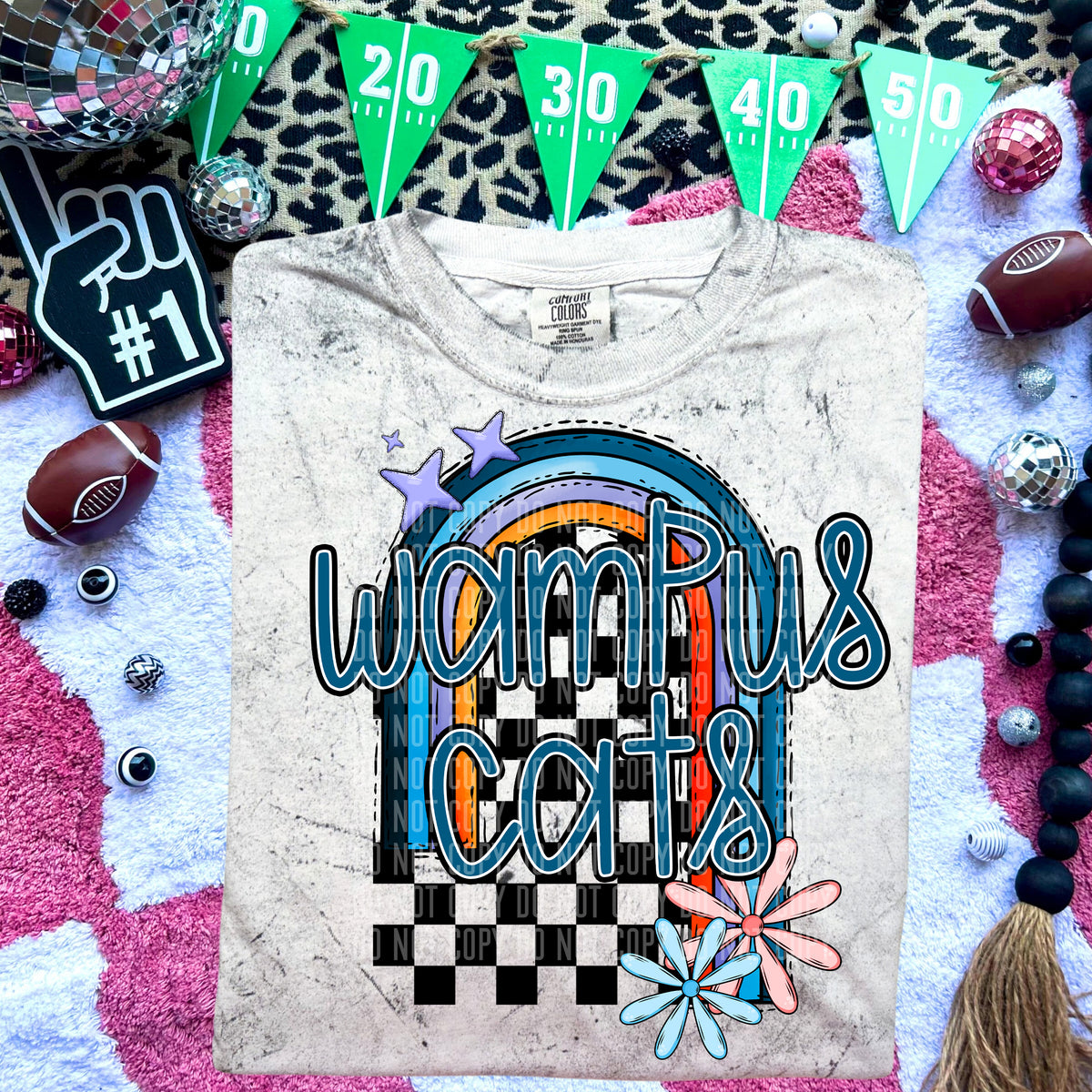 Wampus Cats Half Rainbow 54753 DTF transfer