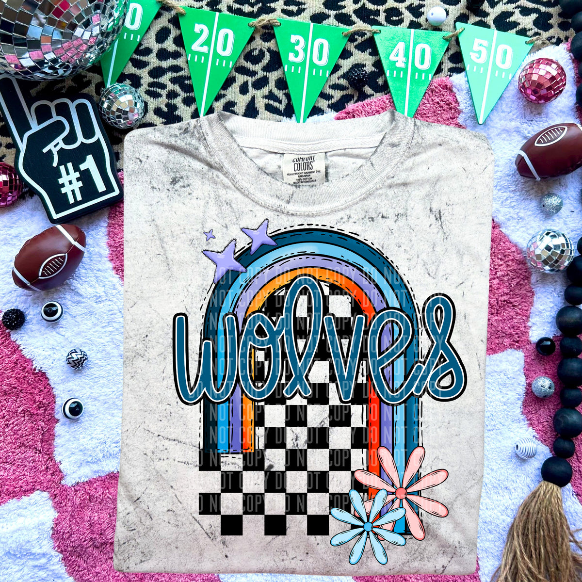 Wolves Half Rainbow 54761 DTF transfer