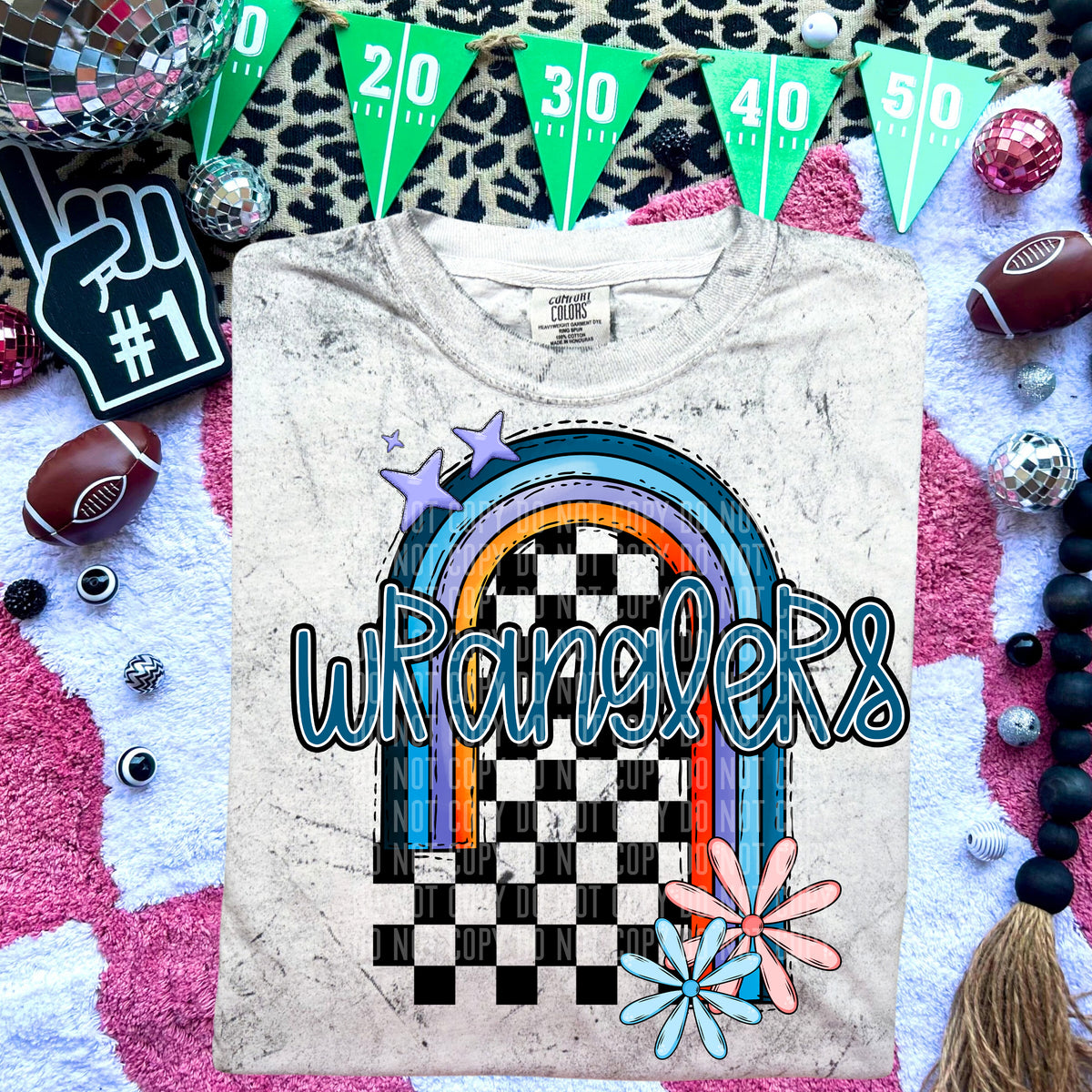 Wranglers Half Rainbow 54762 DTF transfer