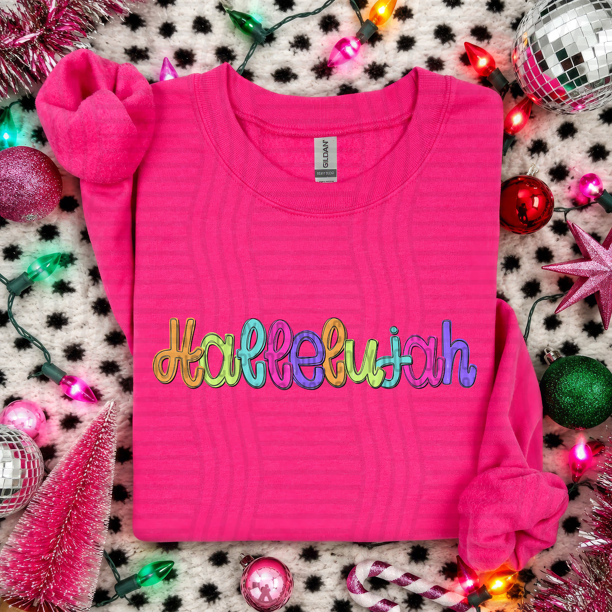 Hallelujah-Christmas script words (Caplinger) DTF Transfer
