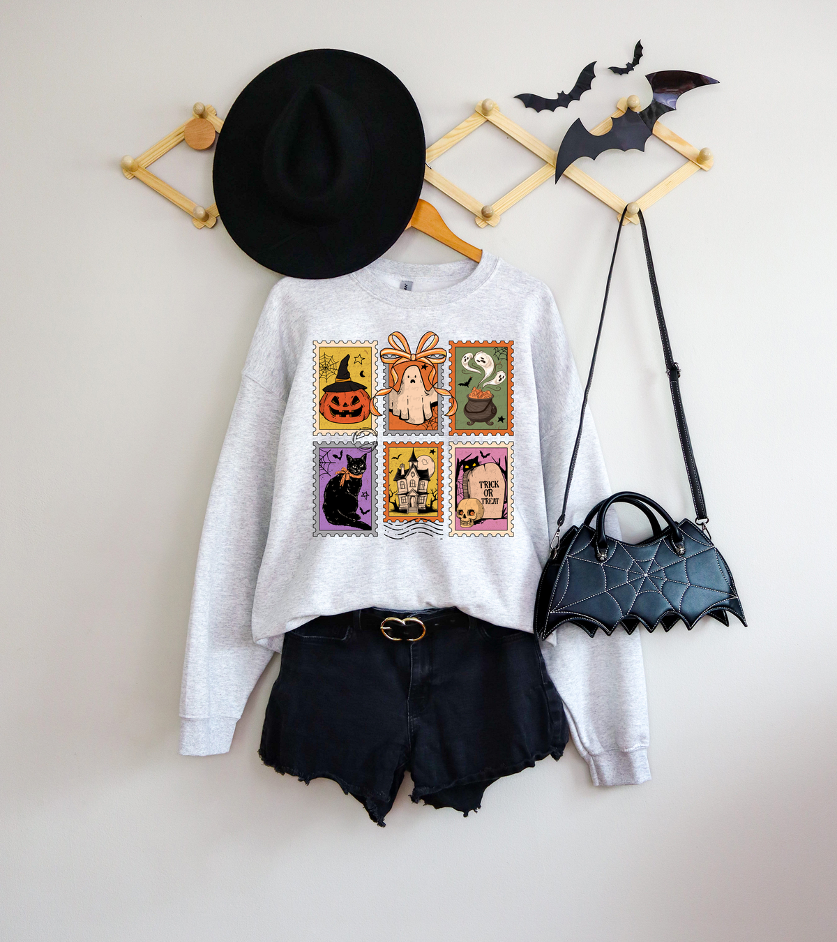 Halloween Black Cat Stamp 108888 DTF transfer