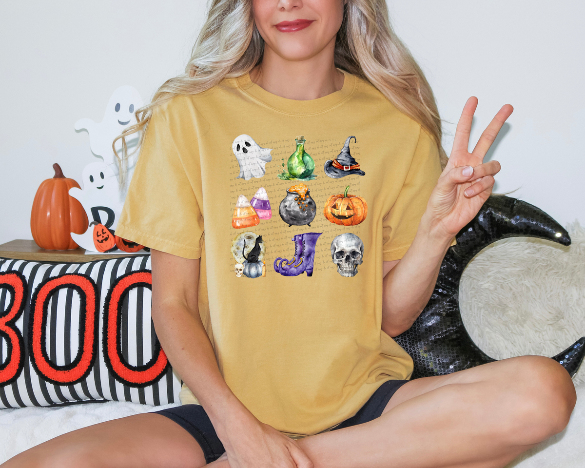 Halloween Things Grid 54226 DTF transfer