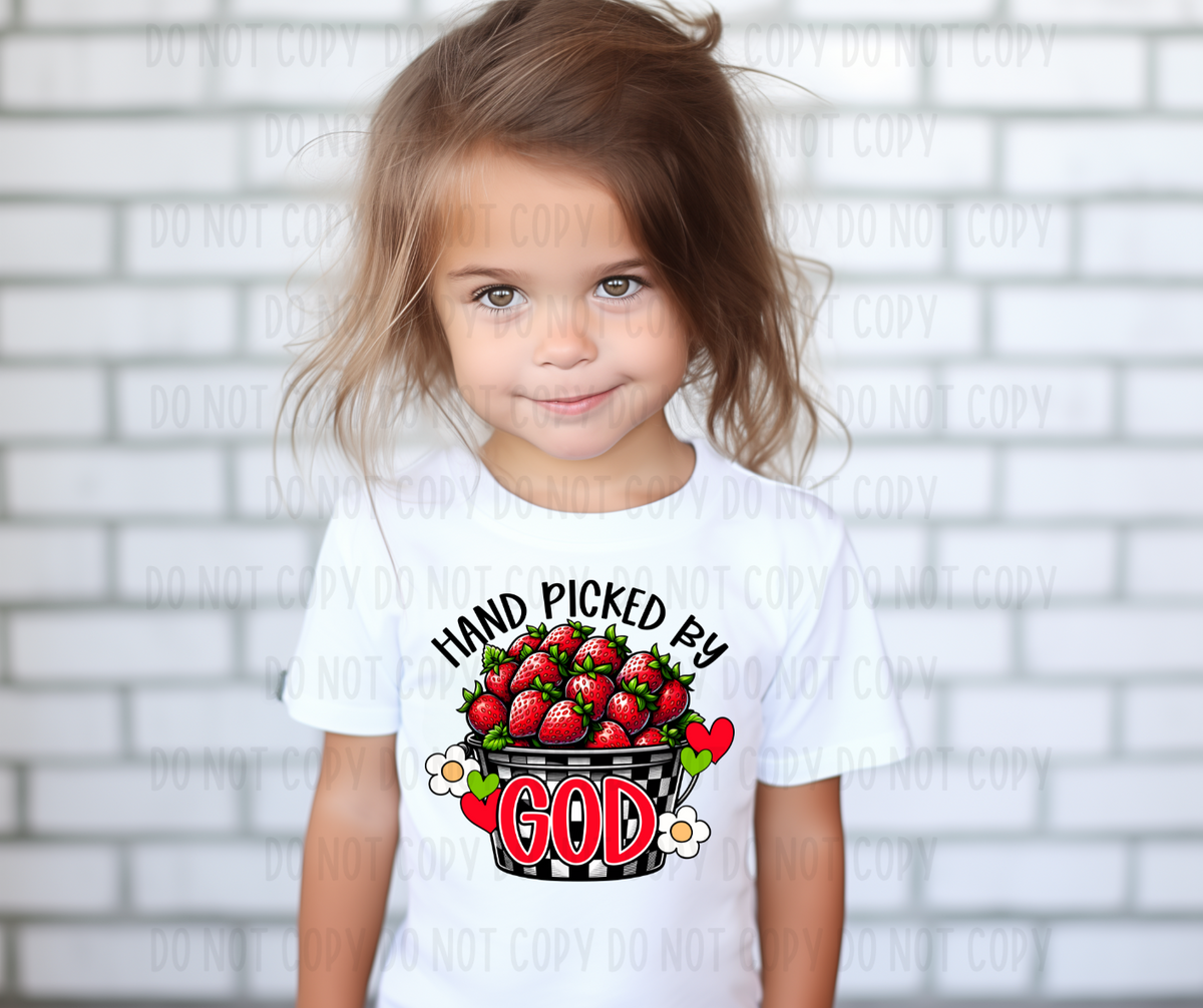Hand picked by God Strawberry (Canvista) DTF transfer