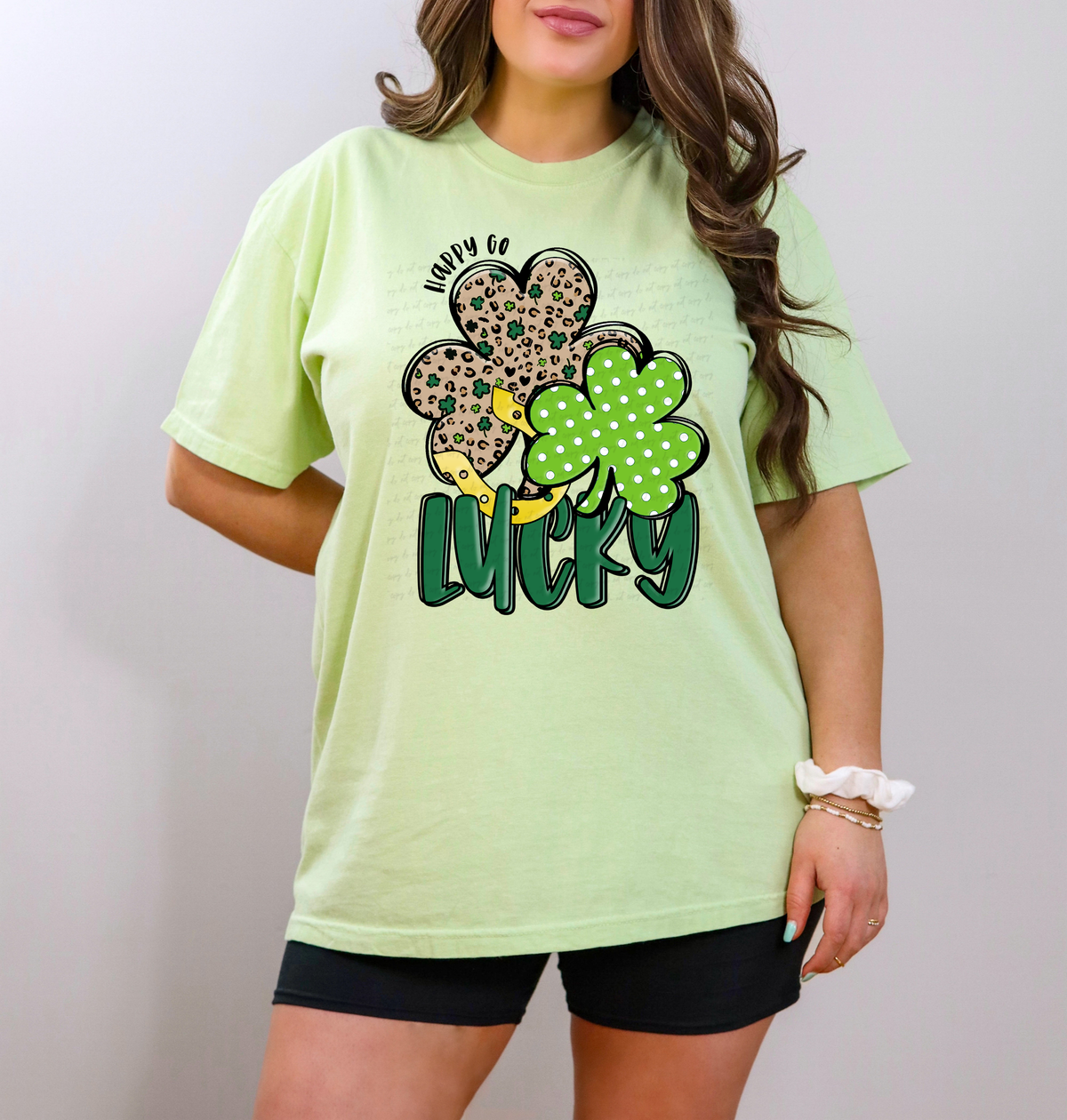 Happy Go Lucky Clover Leaves 116913 DTF Transfer