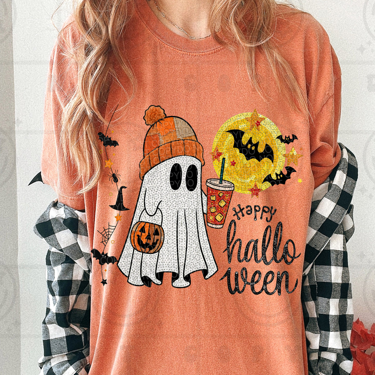 happy halloween faux seq (hw) DTF transfer