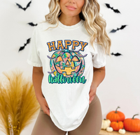 Happy Halloween Pumpkin Blue 69353 DTF transfer