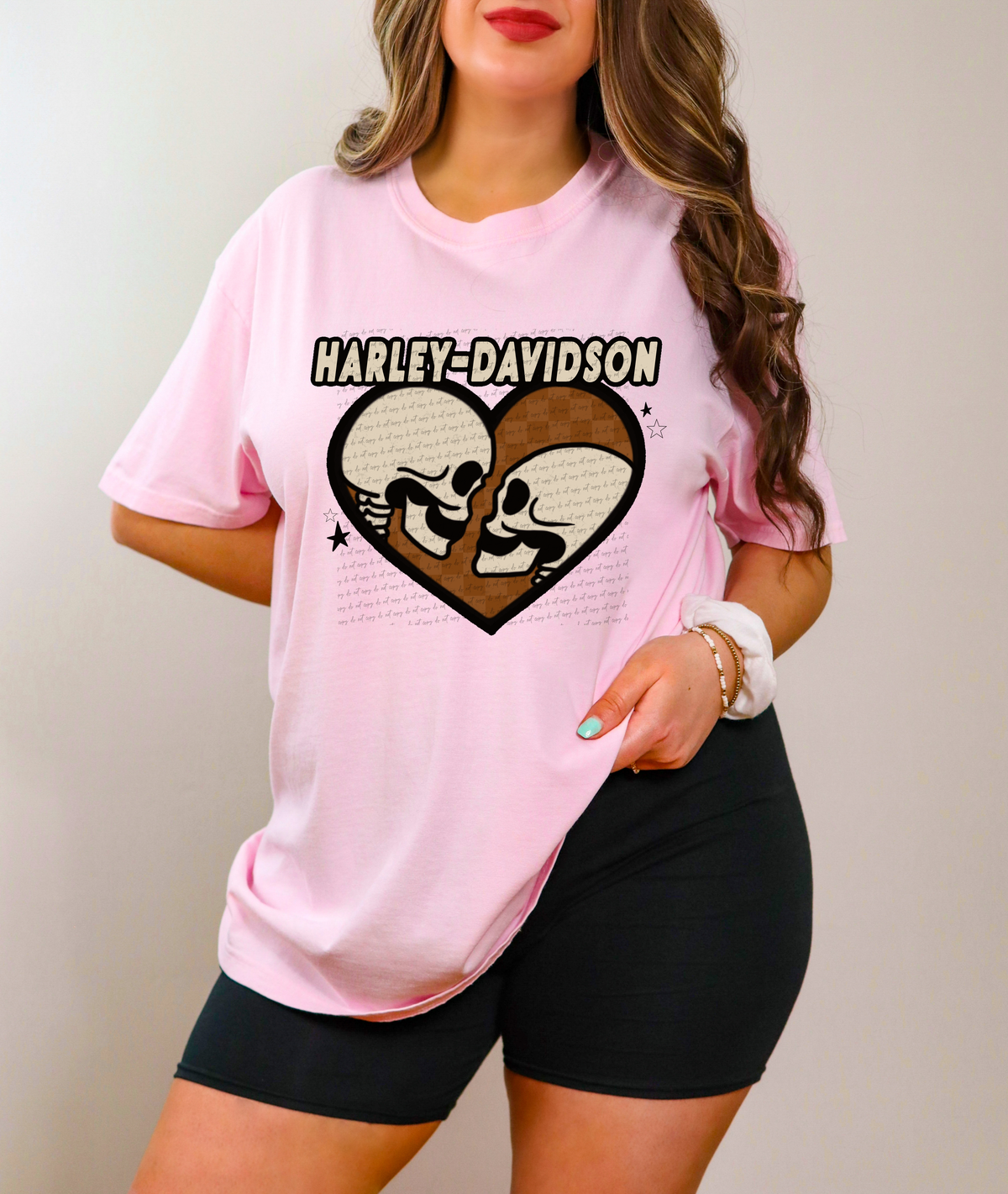 Harley Davidson Heart Skellie 69355 DTF transfer