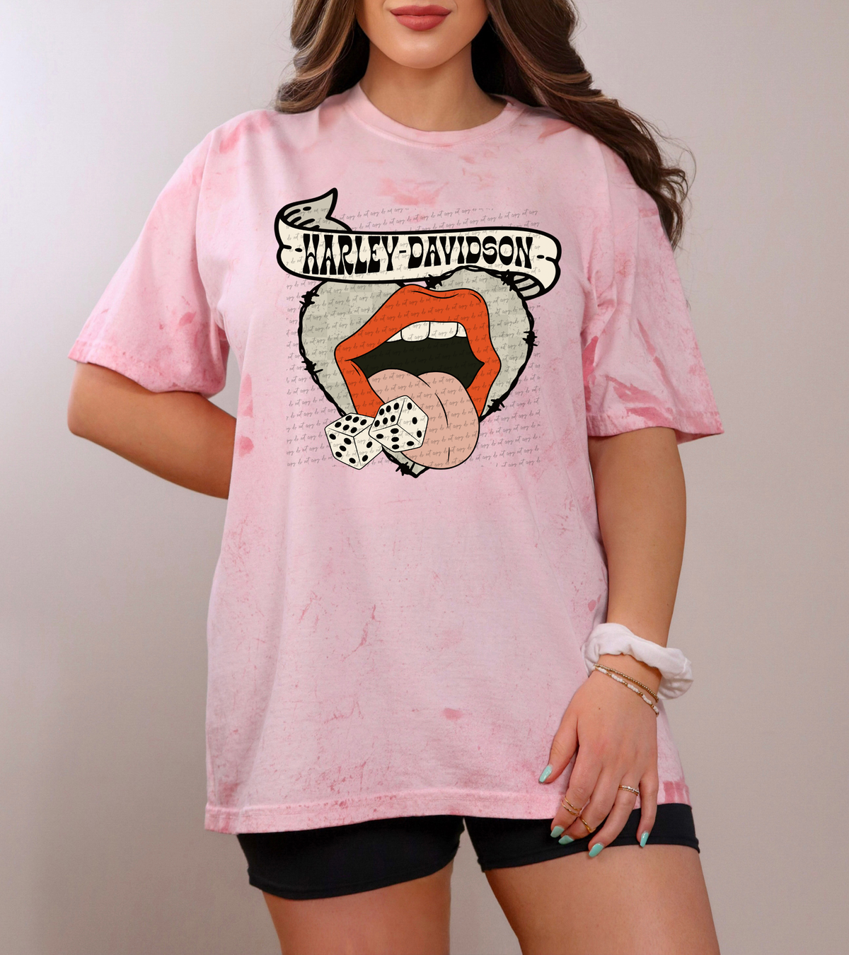 Harley Davidson Heart Tongue Out 69356 DTF transfer